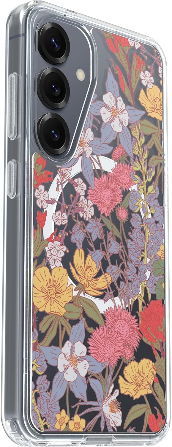 Detalle de OtterBox Samsung Galaxy S25 Symmetry Series Clear Magnet Case - Wildflower