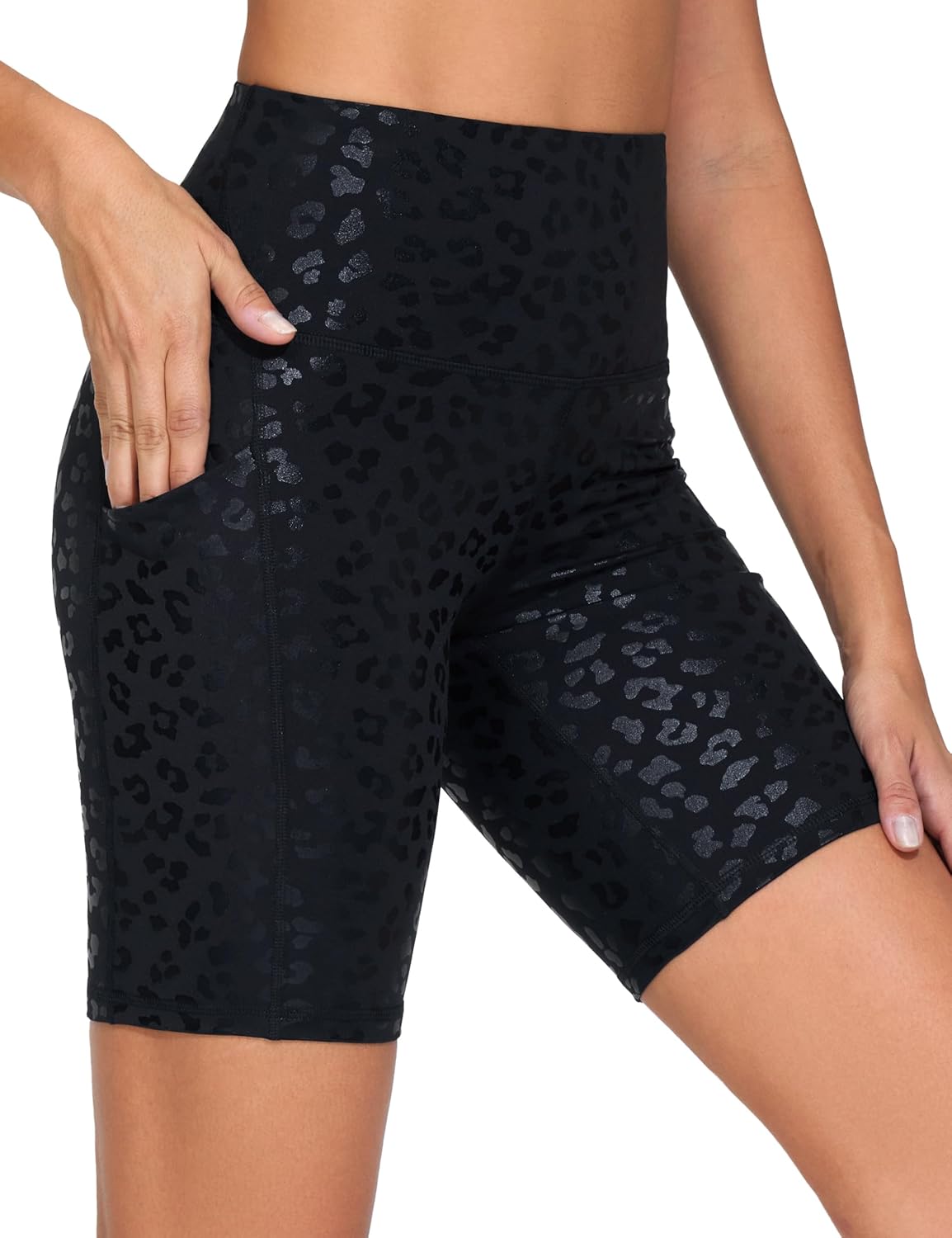 Thumbnail 5 de THE GYM PEOPLE pantaloncini da allenamento da donna a vita alta elasticizzati, con tasche