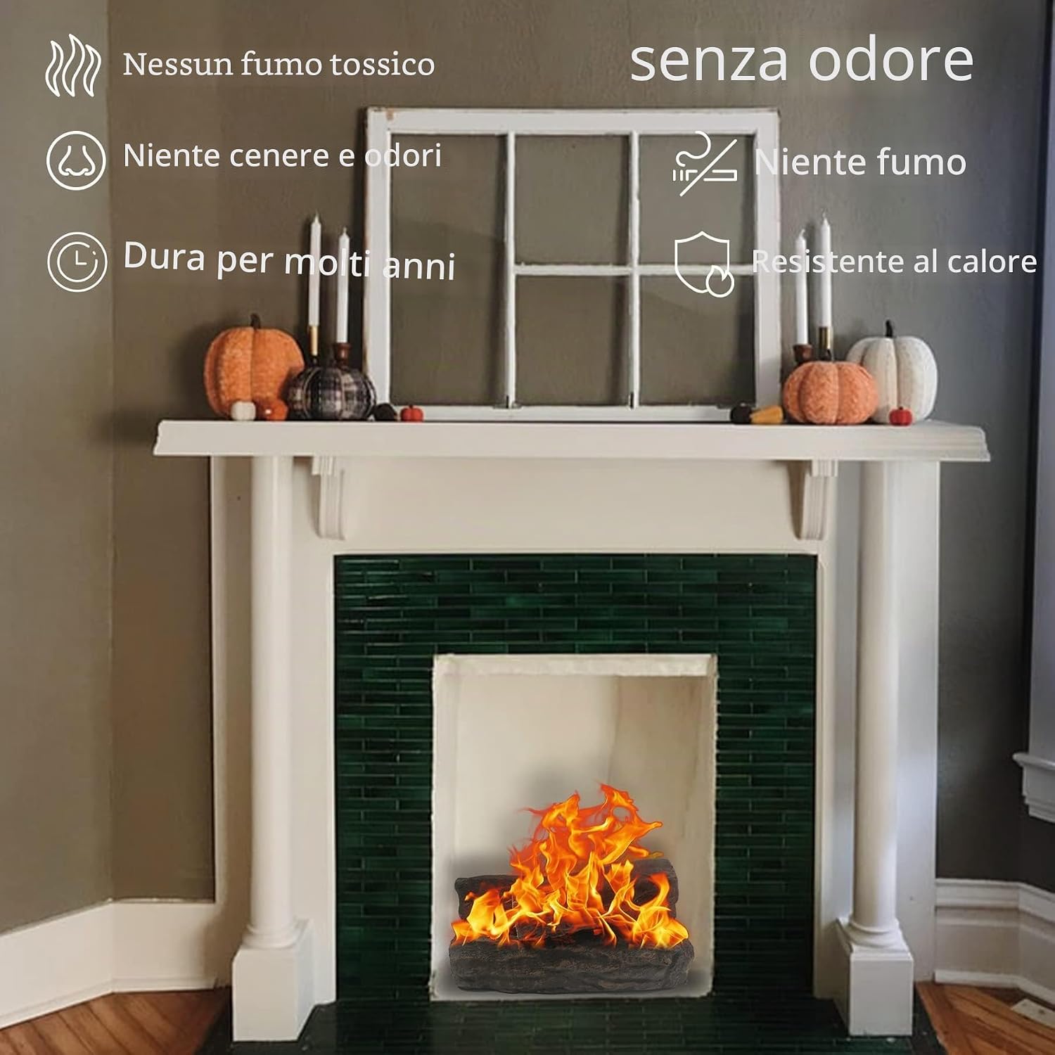 Detalle 2 de Legno ceramico per caminetti 10 pezzi
