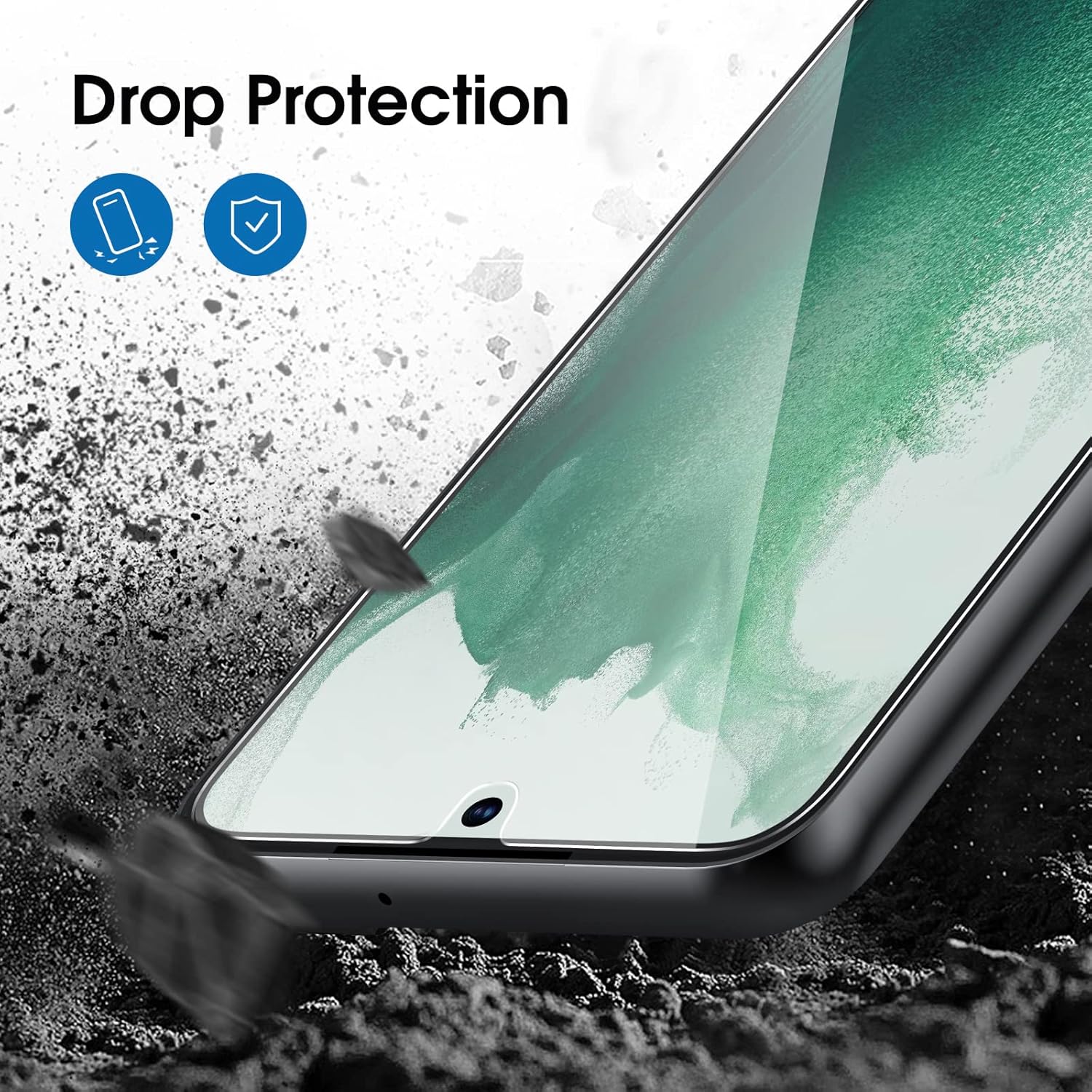 Thumbnail 6 de amFilm 2 Pack OneTouch Tempered Glass Screen Protector for Samsung Galaxy S23 Plus 5G (6.6")