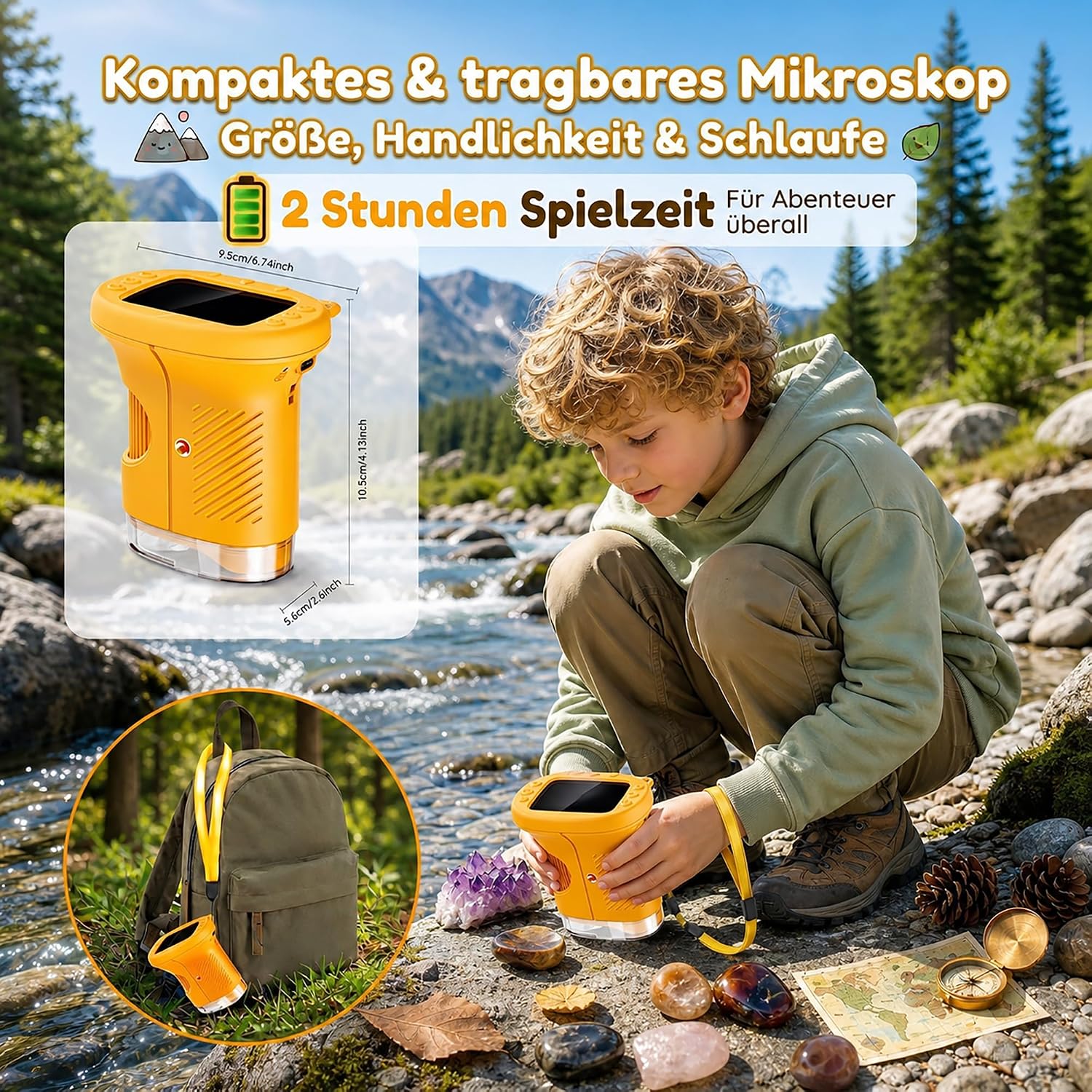 Thumbnail 6 de OAEBLLE Mikroskop 1000X 4K für Kinder