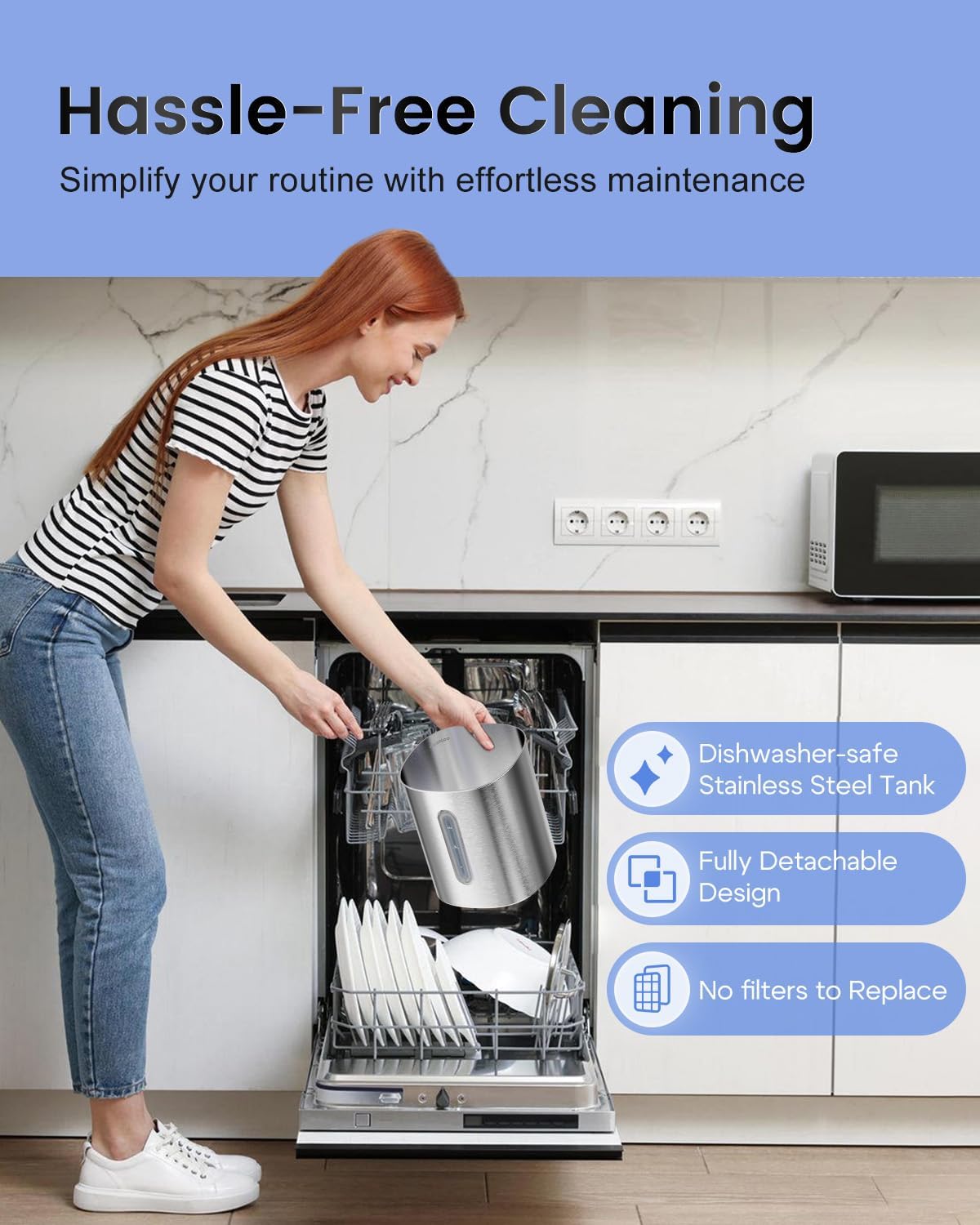Detalle de Feekaa Stainless Steel Humidifier 1Gal Easy Clean