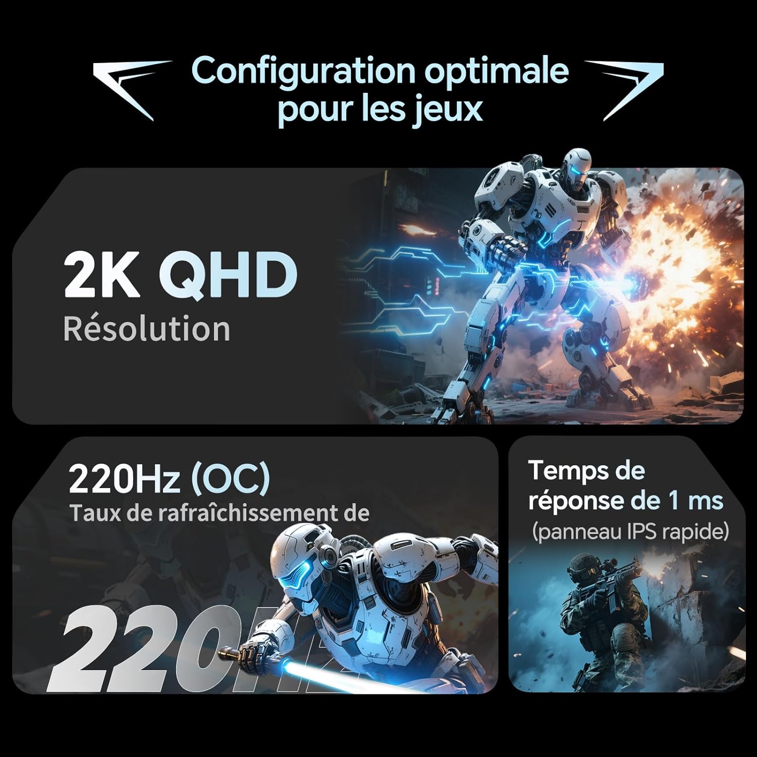 Thumbnail 1 de KTC Ecran Gaming 27 Pouces 2K@200Hz