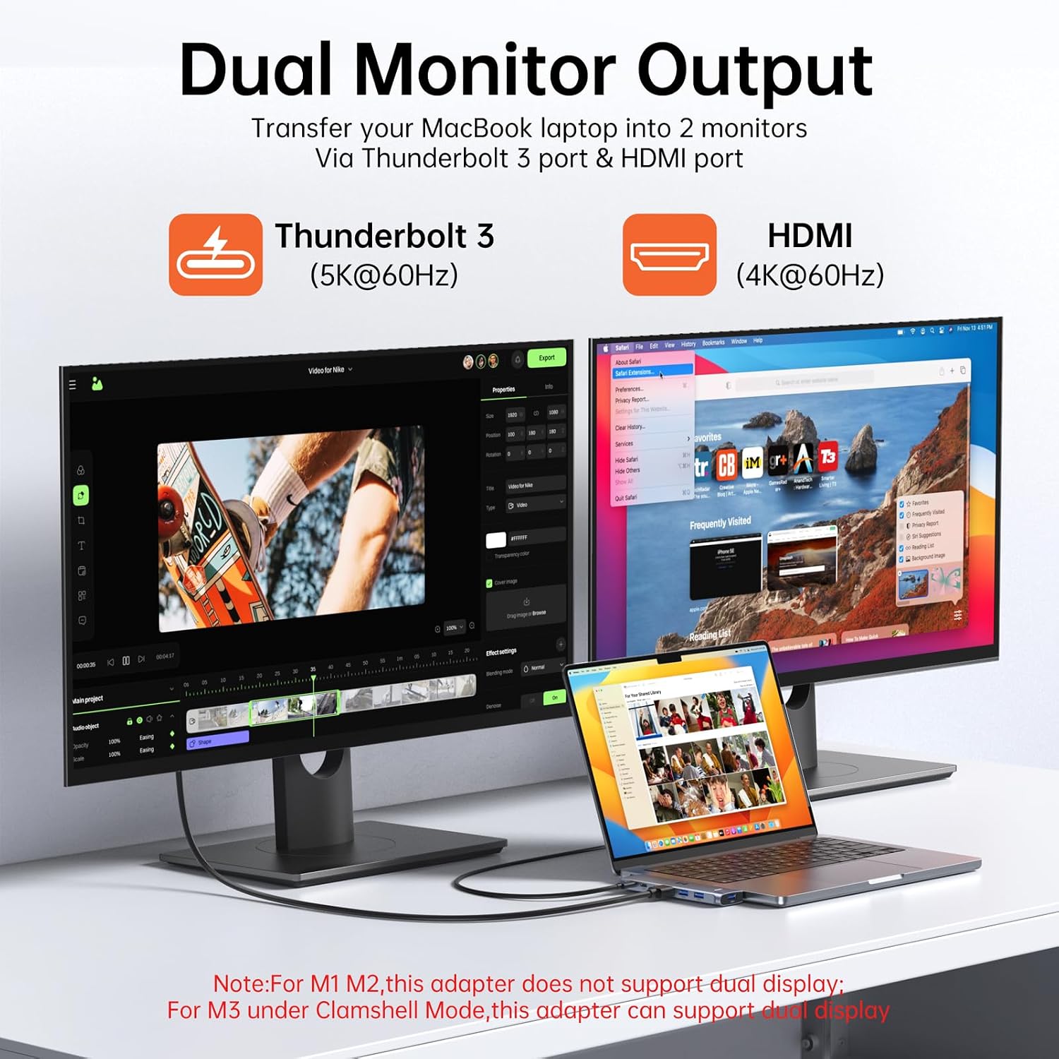 Detalle de Selore&S-Global SEUC2206 USB-C Hub for MacBook with 4K HDMI and Thunderbolt 3