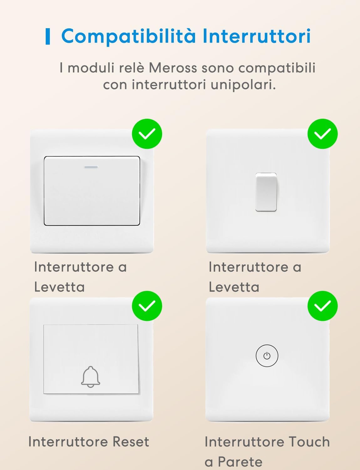 Thumbnail 5 de meross Interruttore WiFi Matter MSS815 (1 via) con filo neutro richiesto: controllo luci e monitoraggio consumi