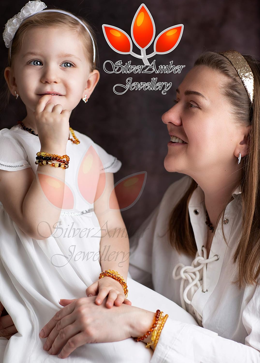 Detalle de SilverAmber Cavigliera/Braccialetto in ambra baltica - 12–25 cm, 100% ambra genuina
