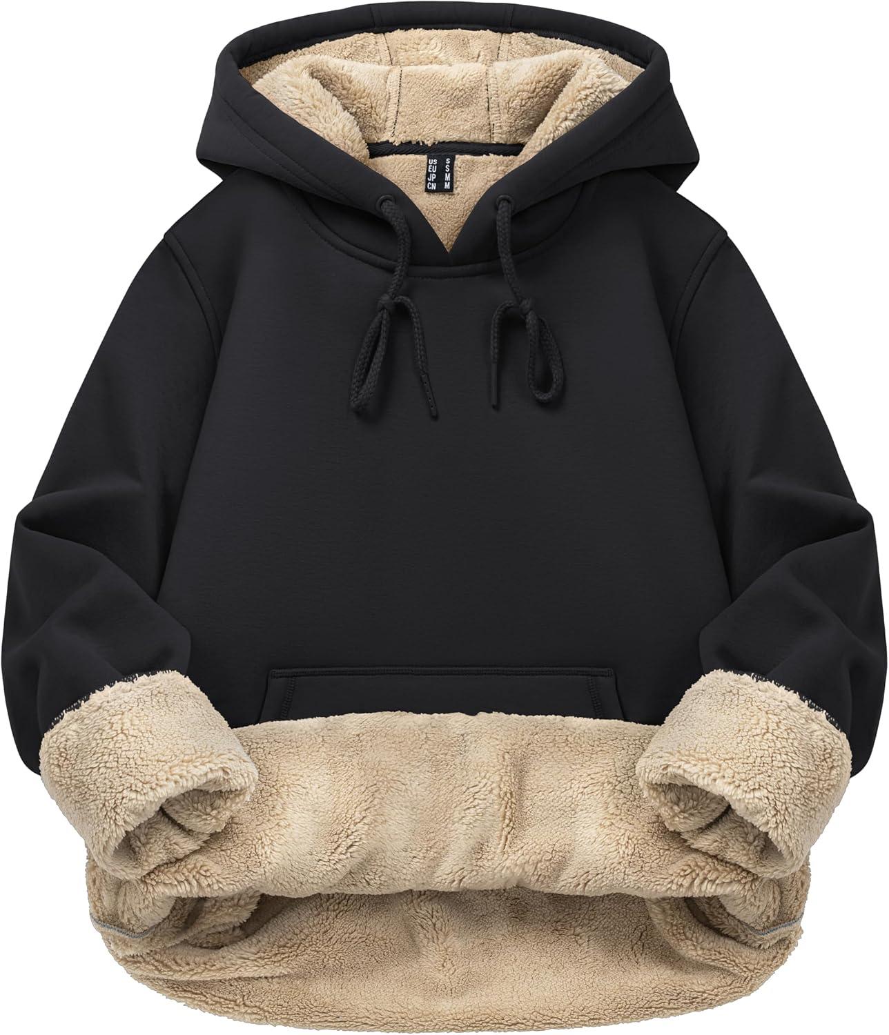 Detalle de TACVASEN Women's Sherpa-Lined Fleece Hoodie with Kangaroo Pocket