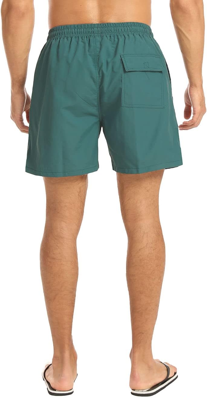 Detalle 2 de JustSun Badehose Herren Schnelltrocknend Boardshorts mit Mesh-Futter und Verstellbarem Tunnelzug
