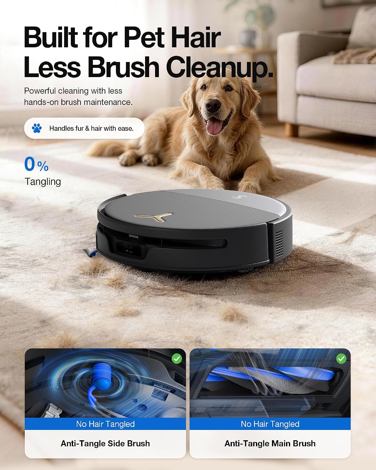 Detalle 2 de ECOVACS DEEBOT T90S PRO OMNI Robot Vacuum and Mop, 40,000Pa, OZMO Roller 3.0