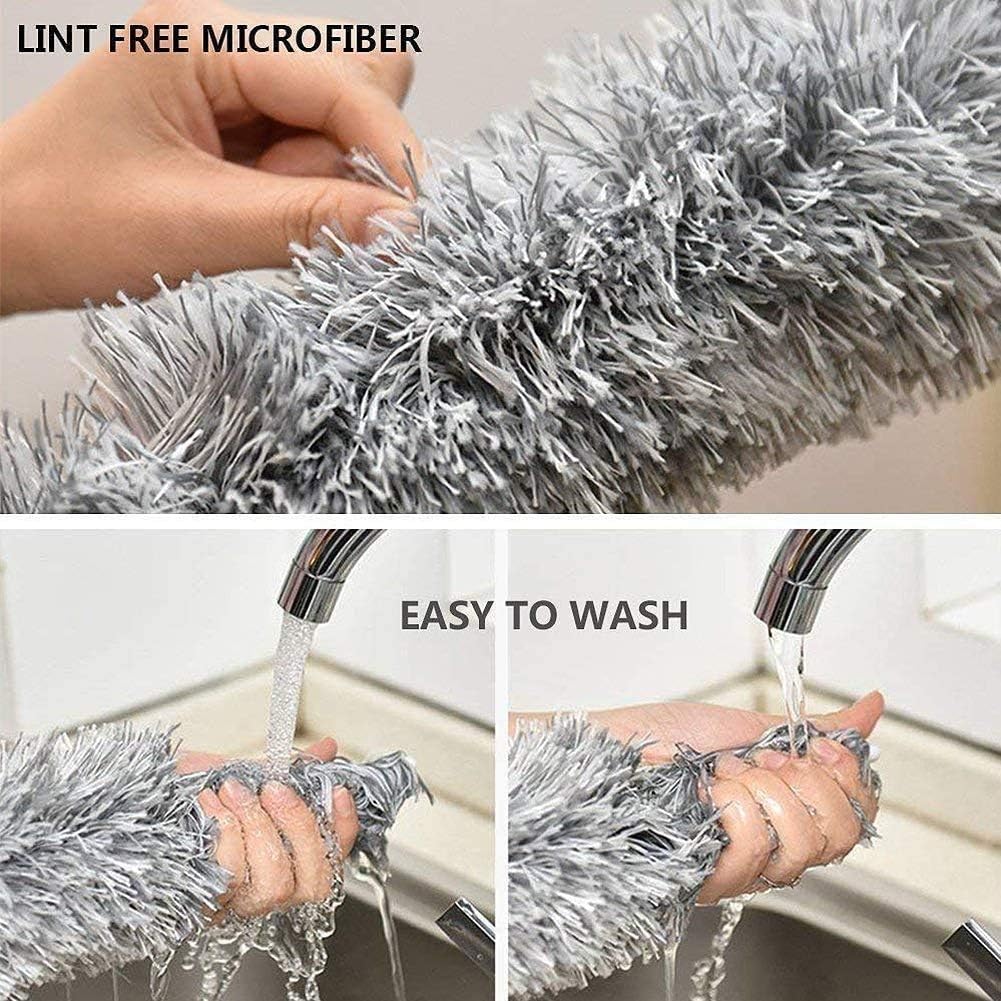 Thumbnail 6 de DELUX Extendable Microfiber Feather Duster with 100-Inch Pole, Bendable Head and Washable Head