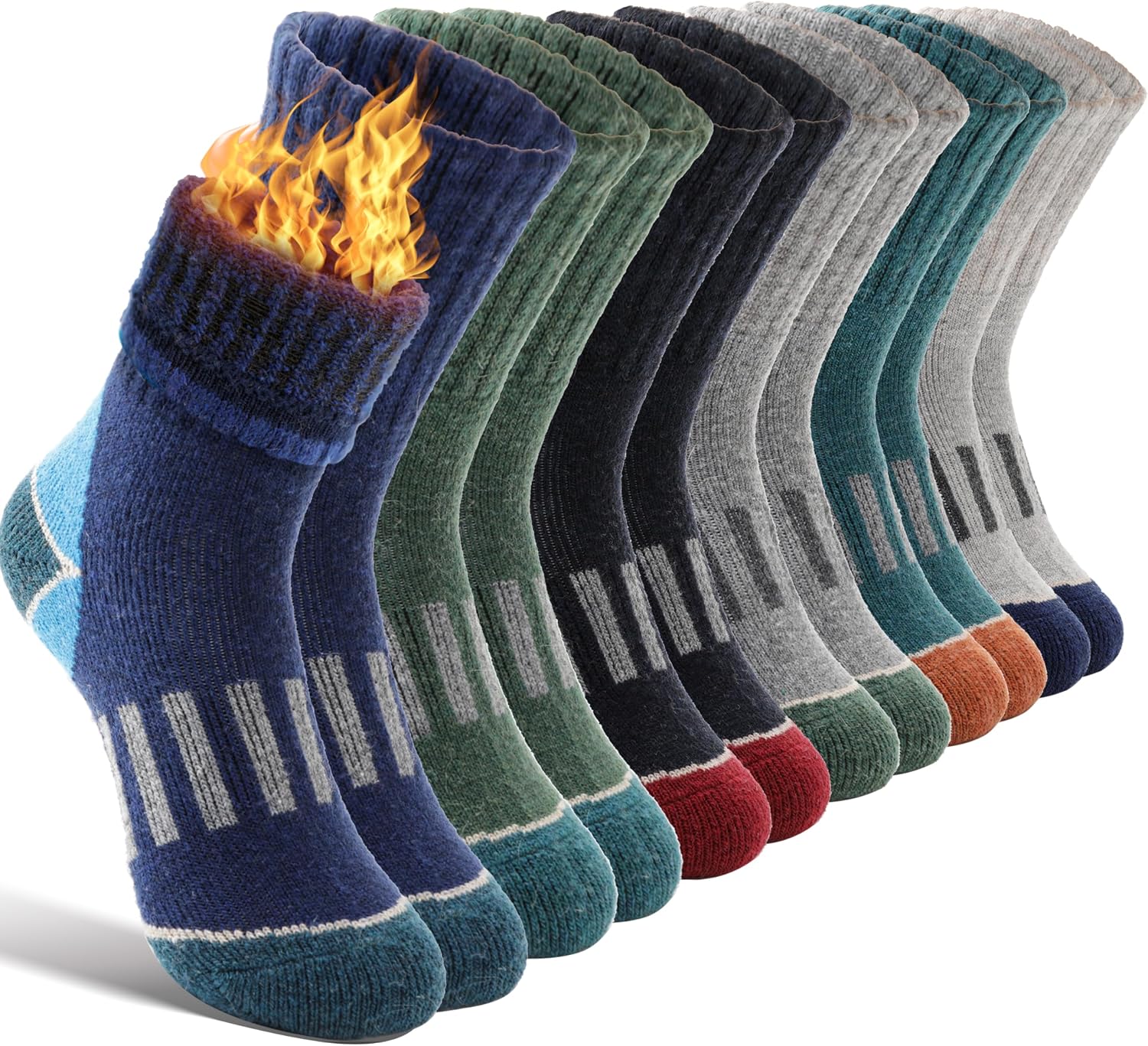 Detalle de EBMORE Merino Kindersocken 6 Paar