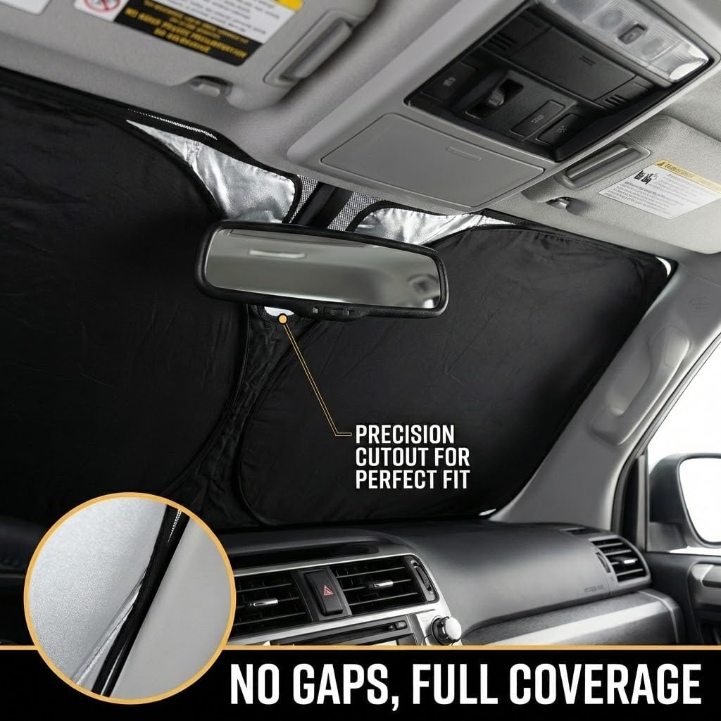 Thumbnail 1 de Custom-Fit Sun Shade Windshield Cover for Chevy Silverado 1500 (2019–2026)
