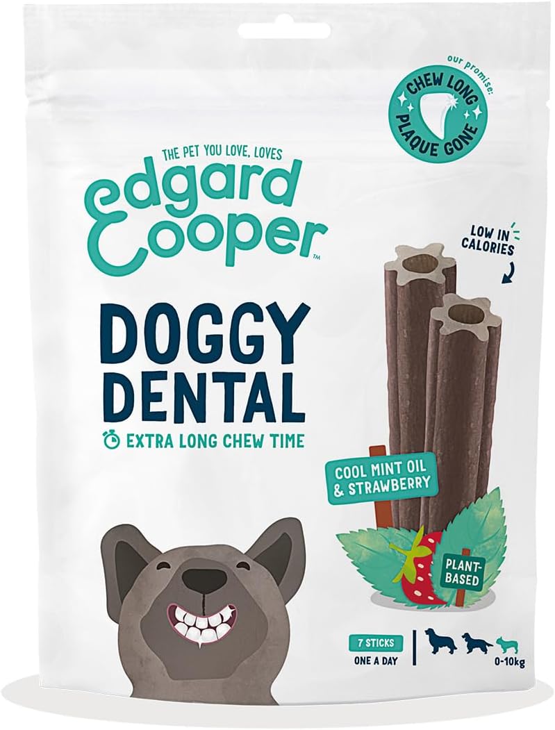 Detalle de Edgard & Cooper Doggy Dental kauwsticks met appel en eucalyptus, 255 g