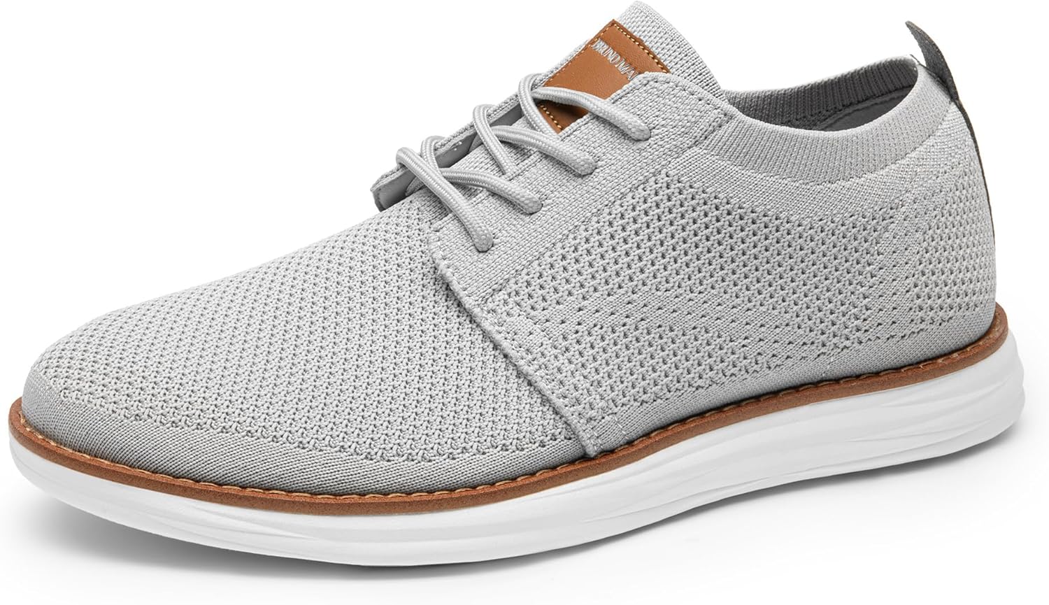 Detalle de Bruno Marc Men's KnitFlex Breeze Mesh Sneakers: Lightweight, Breathable Casual Shoes