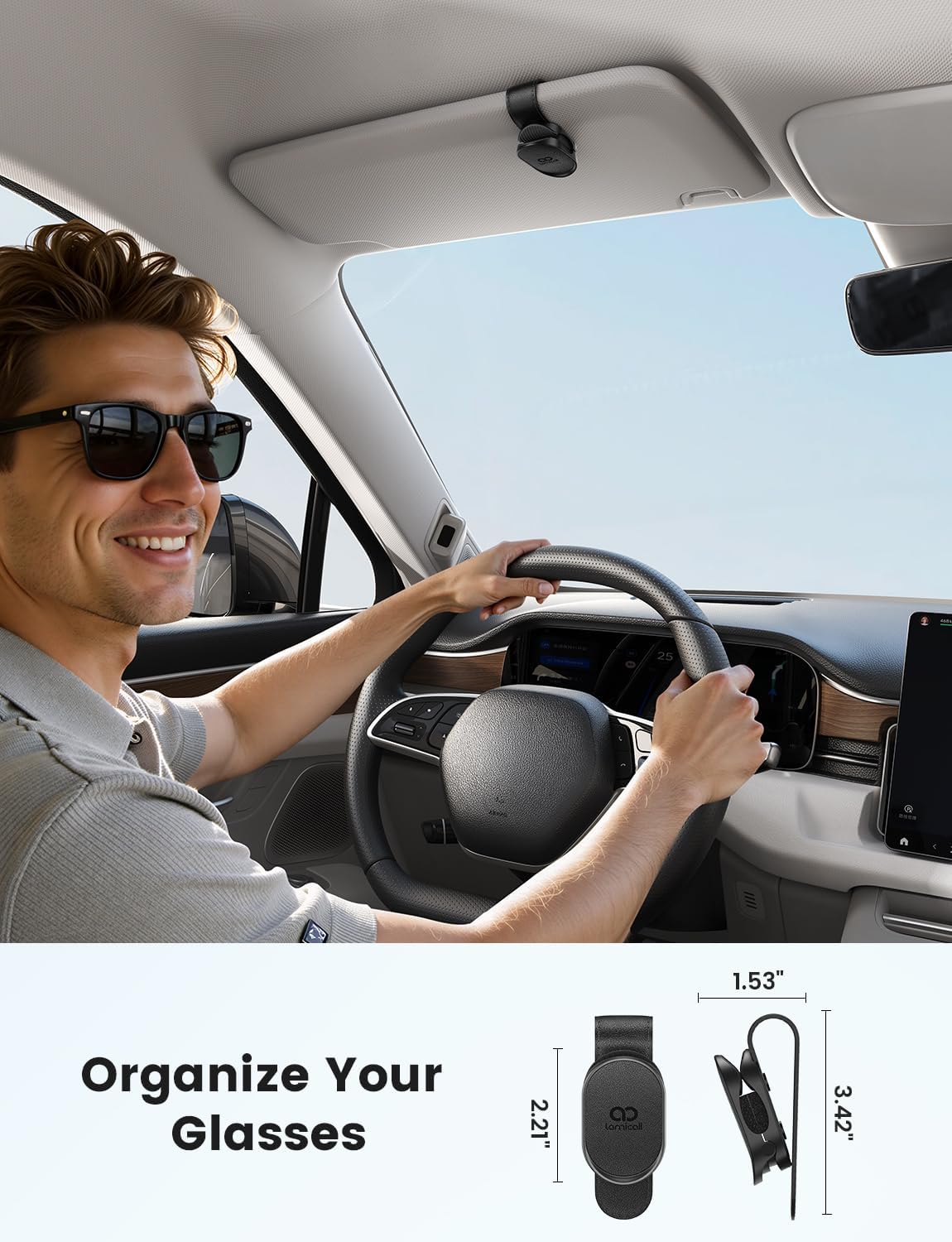 Thumbnail 6 de Lamicall Car Sunglasses Holder, Leather