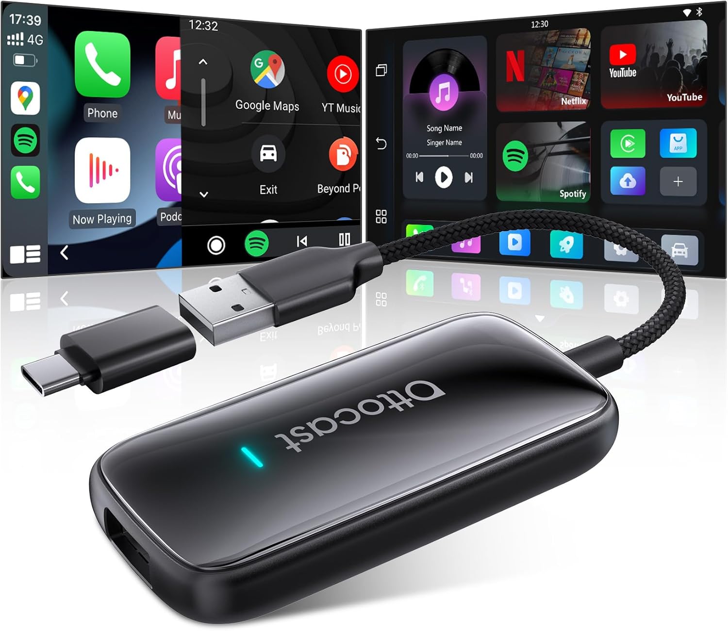 OTTOCAST Play2video Ultra 2026 adaptador CarPlay inalámbrico