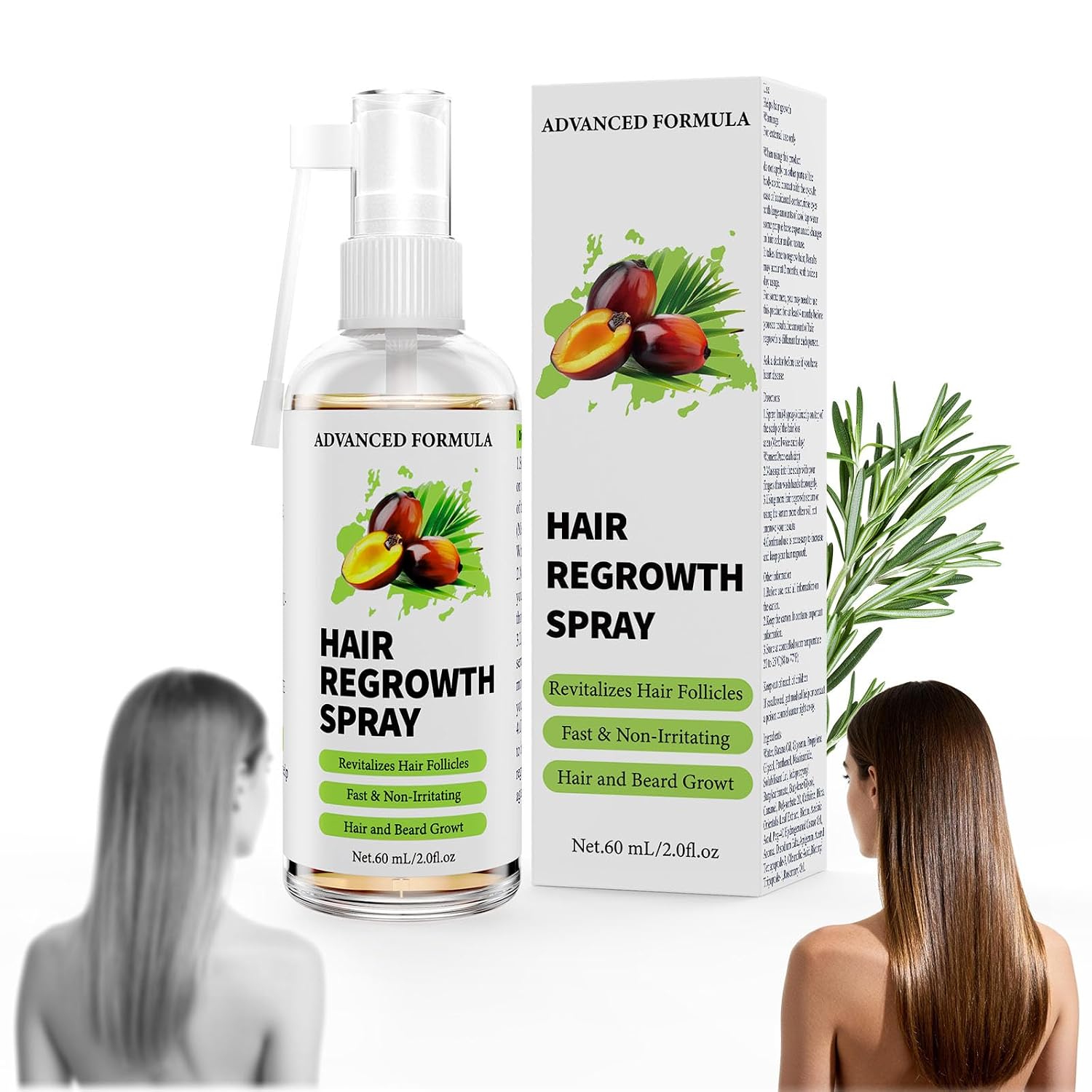 Detalle de VIVEY Haarwachstum Spray mit 60 ml