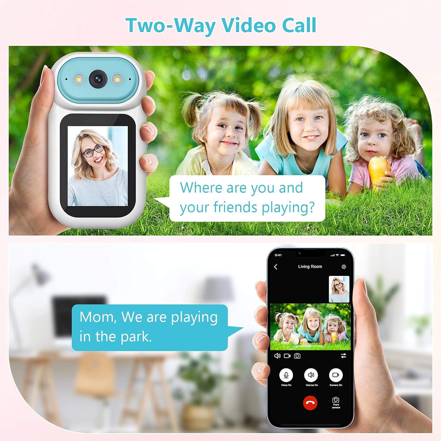 Detalle 2 de 2K Pan‑Tilt Indoor Camera with 2.8" Screen