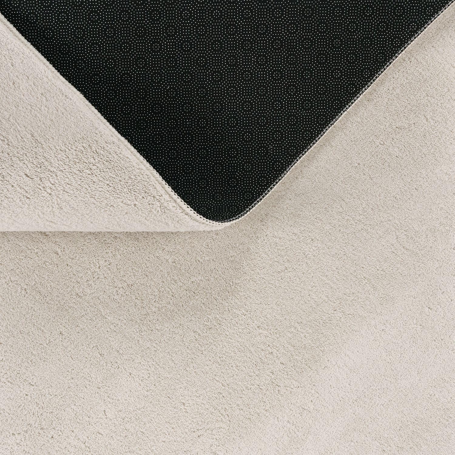 Detalle de TT Home Wohnzimmer-Teppich Kurzflor Anti-Rutsch 100% Polyester, Creme – 200×280 cm