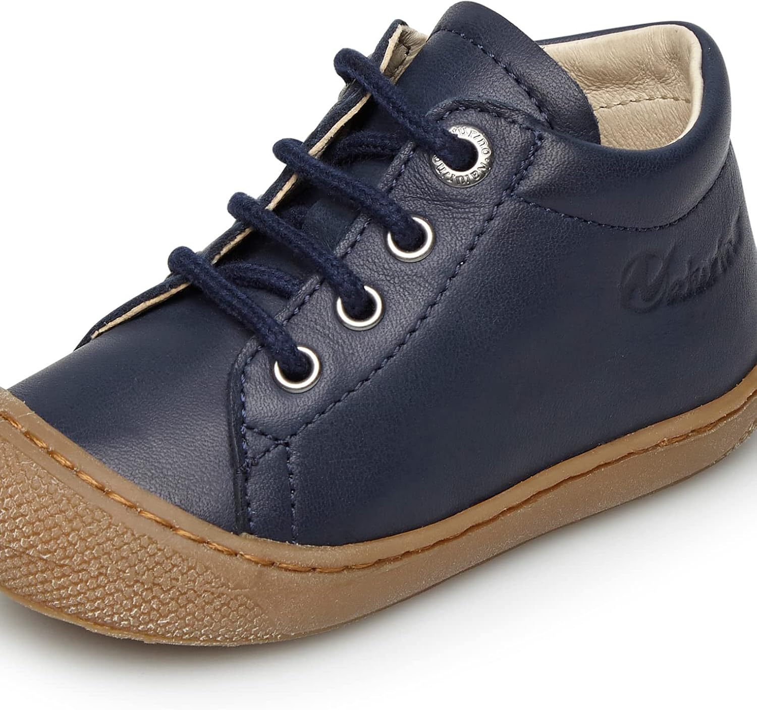 Detalle de Naturino Lauflernschuhe aus Nappaleder – Schnürverschluss, Gummi-Außensohle