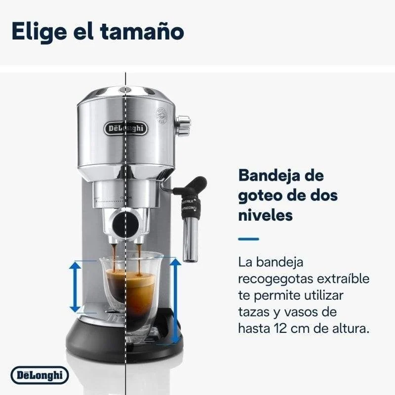 Detalle 1 de DeLonghi Dedica EC685.M Cafetera Espresso Compacta