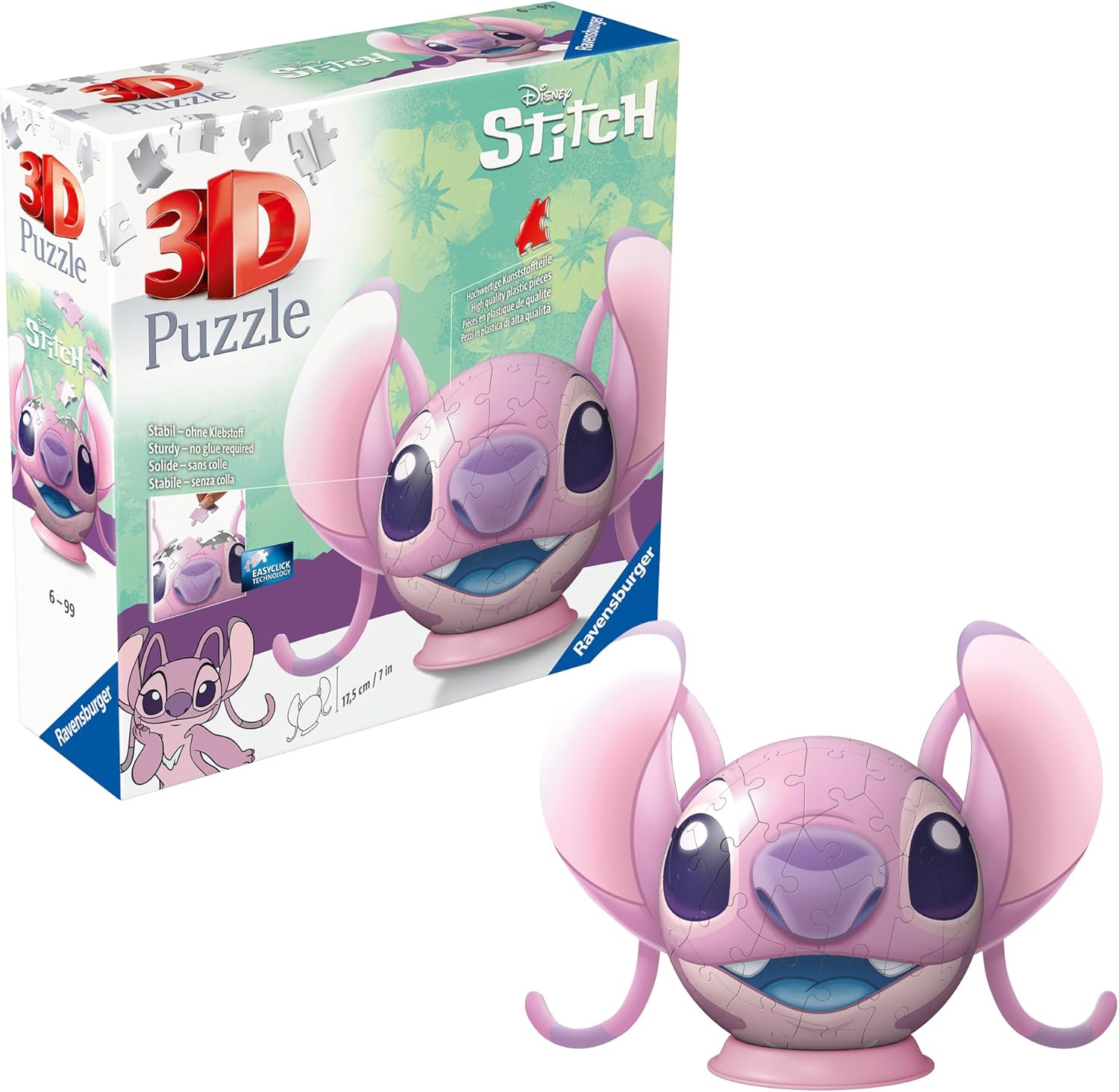 Detalle de Ravensburger Disney Stitch Angel 72 Piece 3D Jigsaw Puzzle
