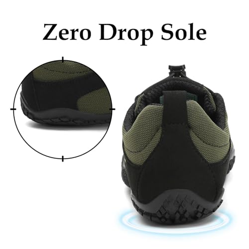 Thumbnail 5 de SAGUARO Zapatillas Barefoot para Hombre y Mujer – Zapatillas Minimalistas con Suela Zero Drop, Verdes Militares (Talla 43 EU)