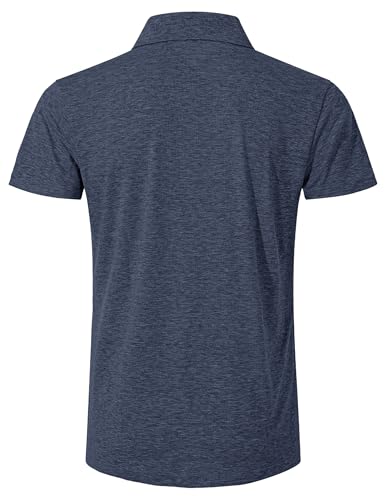 Thumbnail 3 de Polo TARAINYA da Uomo in Cotone Blu Navy con Tasca e Maniche Corte