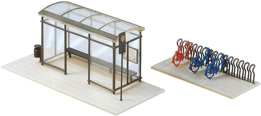 Detalle 2 de FALLER 180553 City 90-Compact – plastikowe przystanki do makiety H0