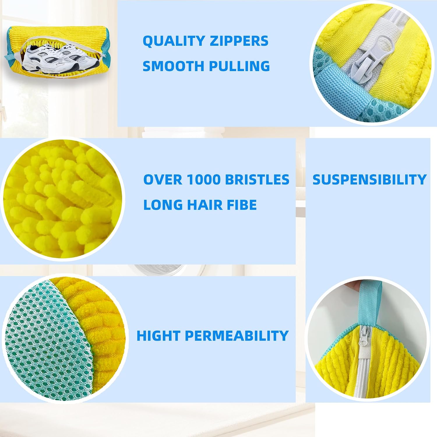 Thumbnail 2 de ngfhf Shoe Washing Machine Bag (Reusable 2-Pack) for Sneakers, Laces, and Casual Shoes