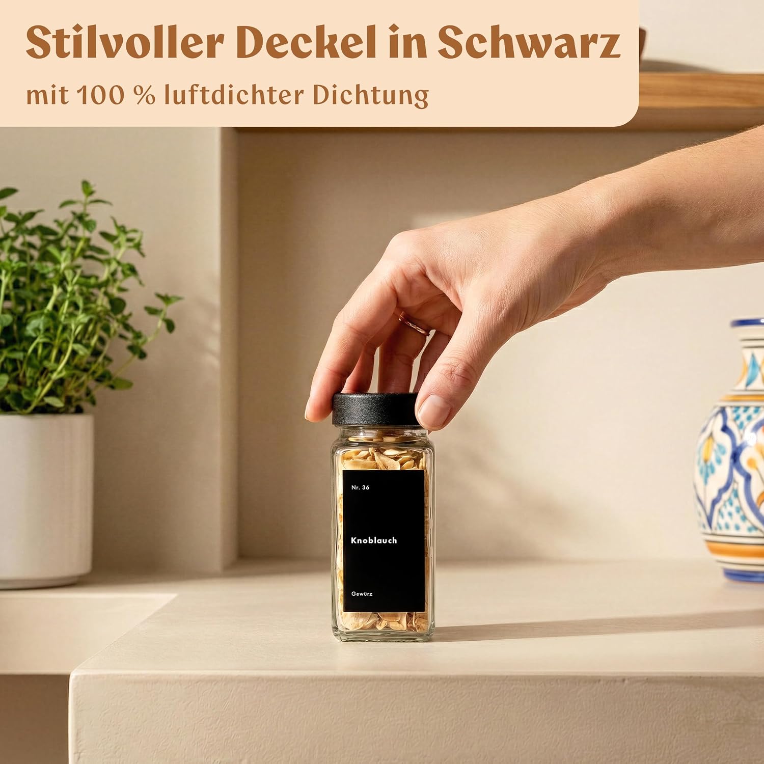 Thumbnail 4 de EDELHAUS Gewürzgläser Eckig Set 24x120ml
