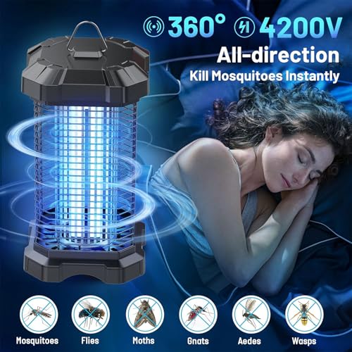 Detalle de Jawlark Lámpara Antimosquitos 4200V 18W: Mata Mosquitos Eléctrico para Interior y Exterior