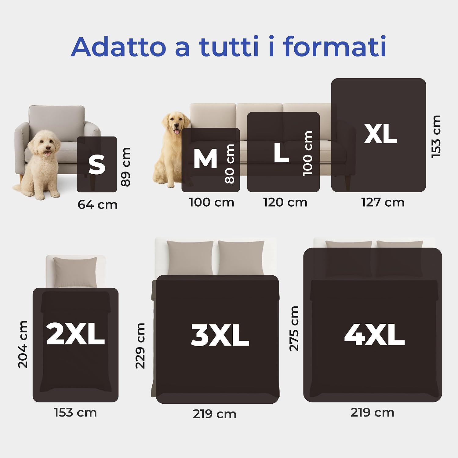 Thumbnail 4 de Dreamzie Coperta impermeabile per cani 127x152 cm in pile Sherpa