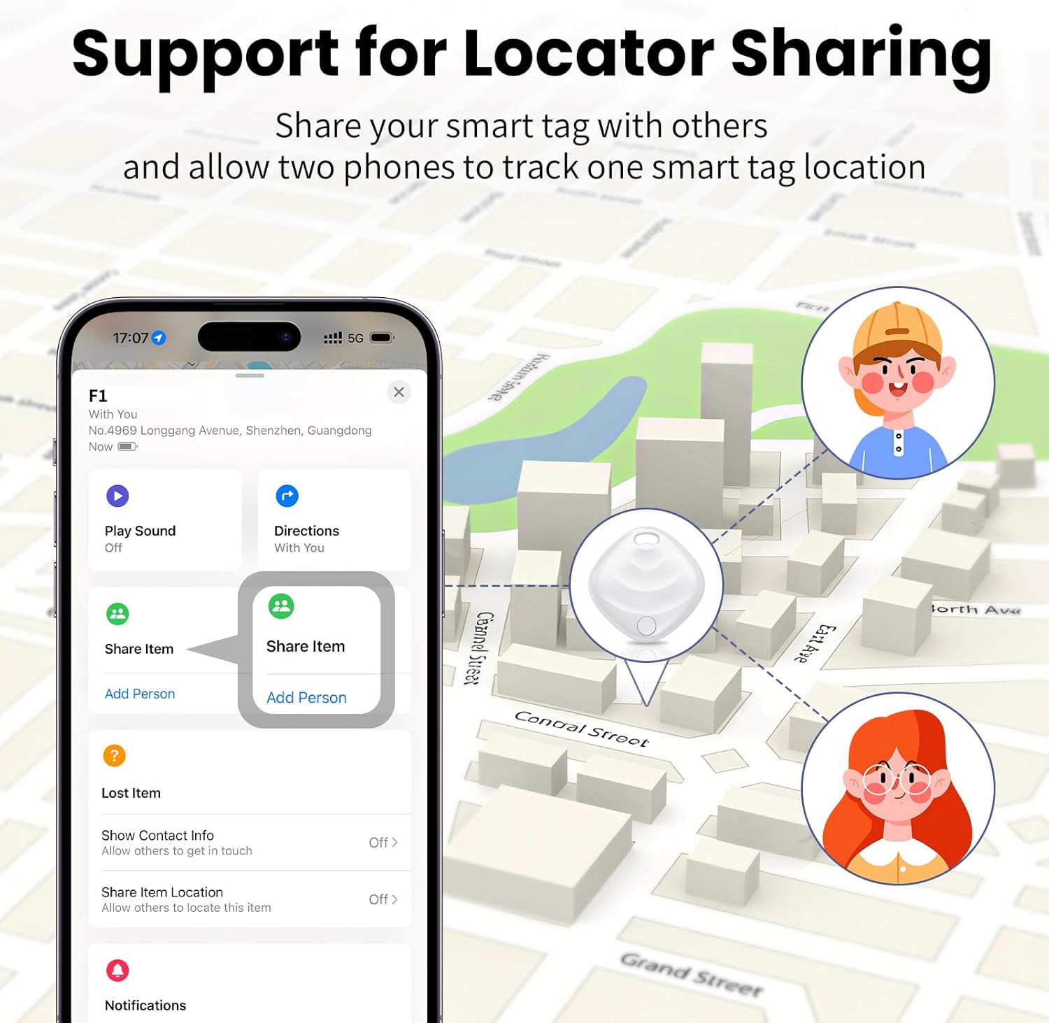Thumbnail 5 de Nouveau [Certifié Apple MFi] Air Tracker Tags Lot de 4 — Localisateur Bluetooth 5.3 pour iOS