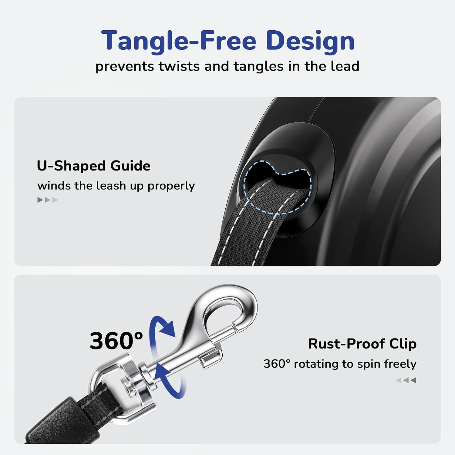 Detalle 2 de Pecute Retractable Dog Leash 10m
