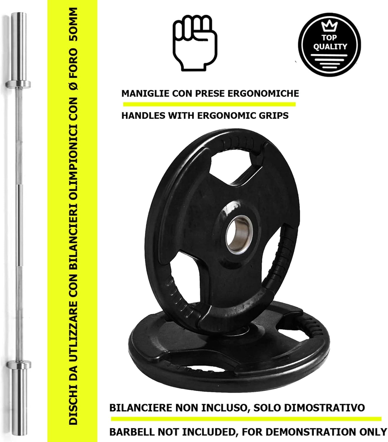 Detalle 2 de G5 HT SPORT gumowany talerz olimpijski Ø50 mm z rdzeniem stalowym