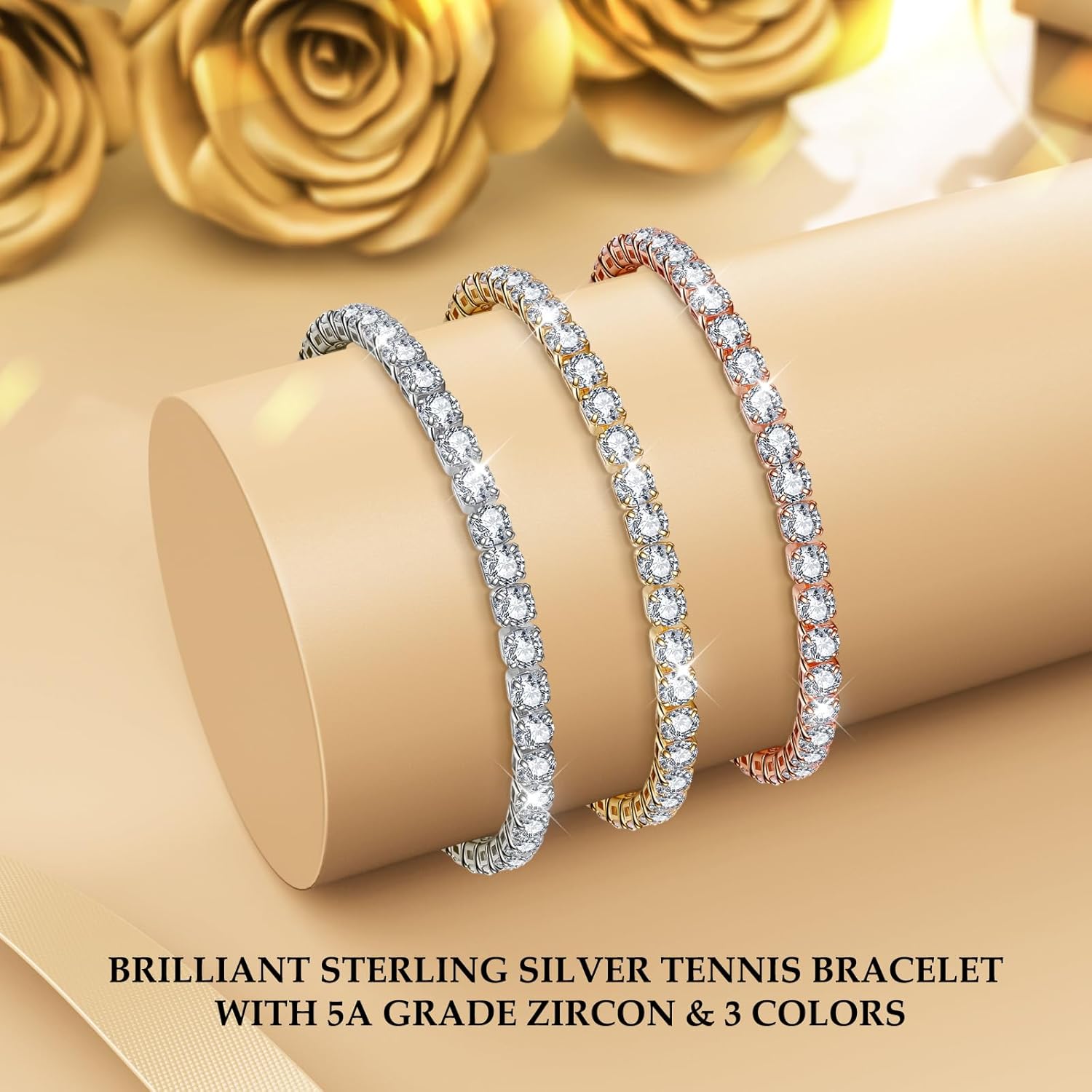 Thumbnail 3 de J.Fée 4MM Bracciale Tennis in Argento con zirconi 4MM, chiusura a incastro e confezione regalo