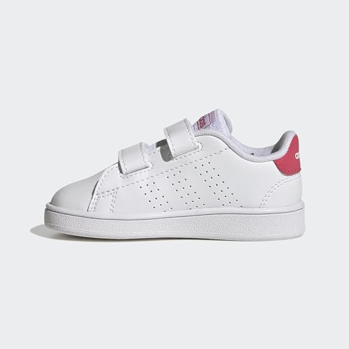 Thumbnail 1 de adidas Mixte bébé Advantage Lifestyle Court Two Hook-And-Loop Shoes – Cloud White / Real Pink / Core Black (26 EU)