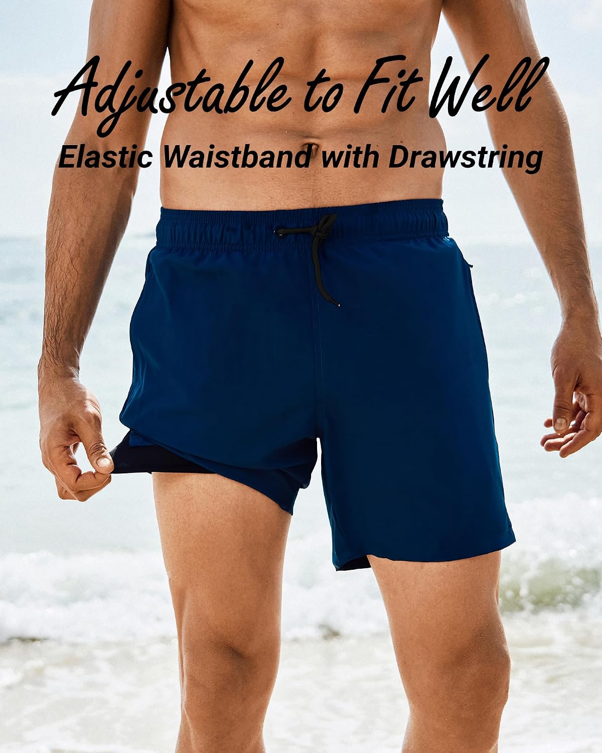 Detalle 1 de Arcweg Herren Badeshorts 2-in-1 mit Kompression