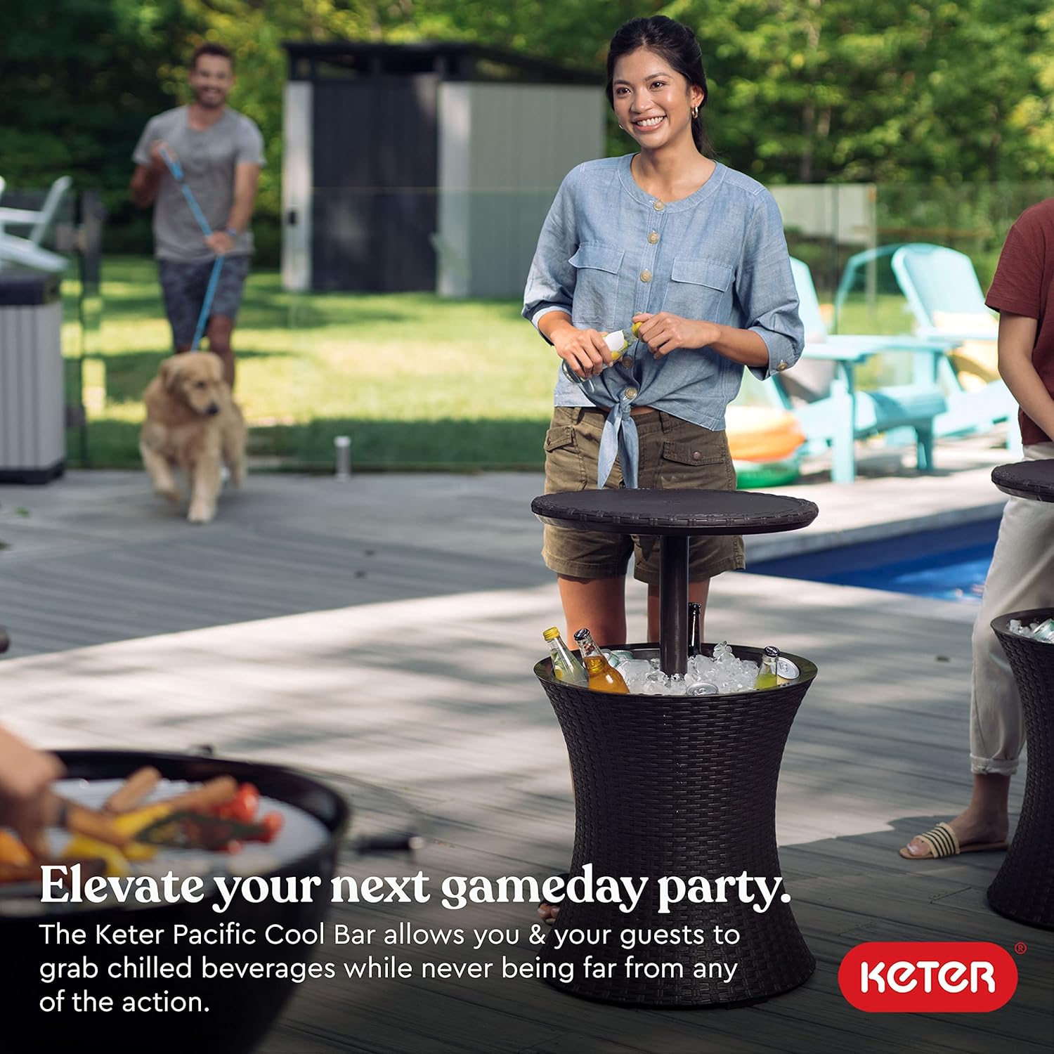 Detalle 2 de Keter Pacific Cool Bar Patio Table, 7.5 Gal