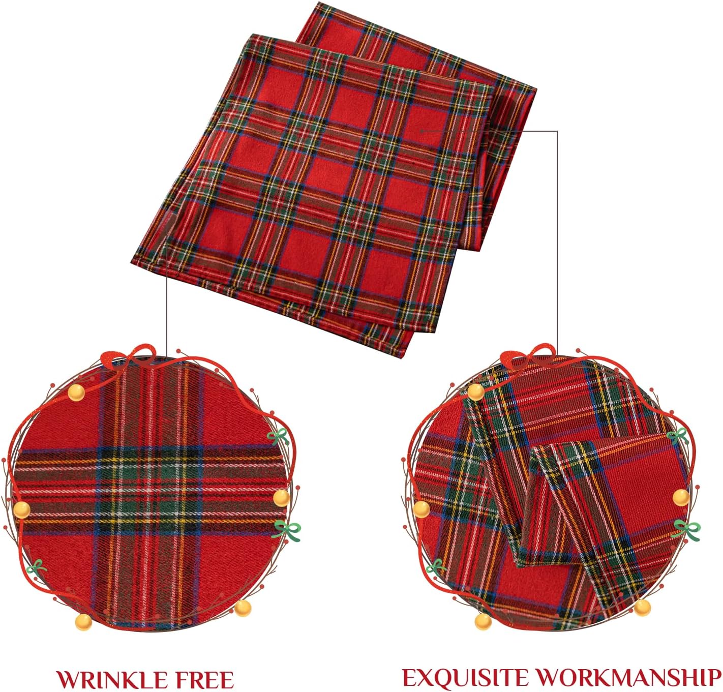 Detalle 2 de Softalker Christmas Table Runner, 13 x 70 Inch