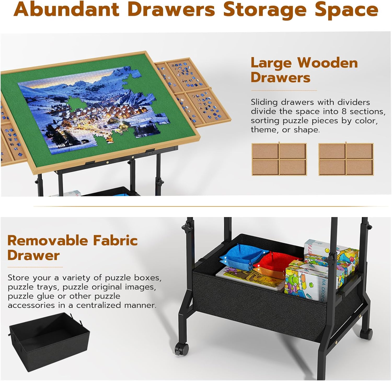 Thumbnail 6 de upvercy Large Puzzle Table 22.2–31.5 in 🧩