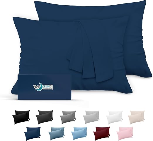 Detalle de Dreamzie Fundas de Almohada (Juego de 2) - Suavidad Incomparable 💤