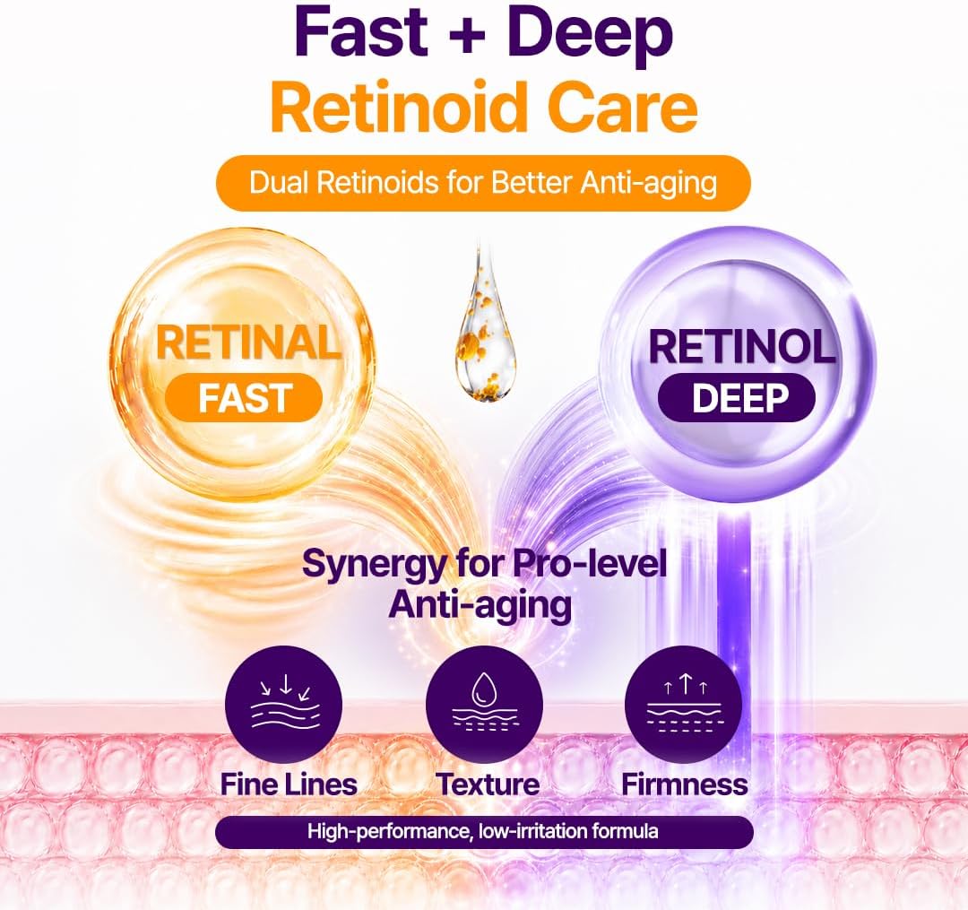 Detalle 2 de PURITO Retinol + Retinal Serum with NAD: siero notturno a doppia azione per pelle più liscia e soda