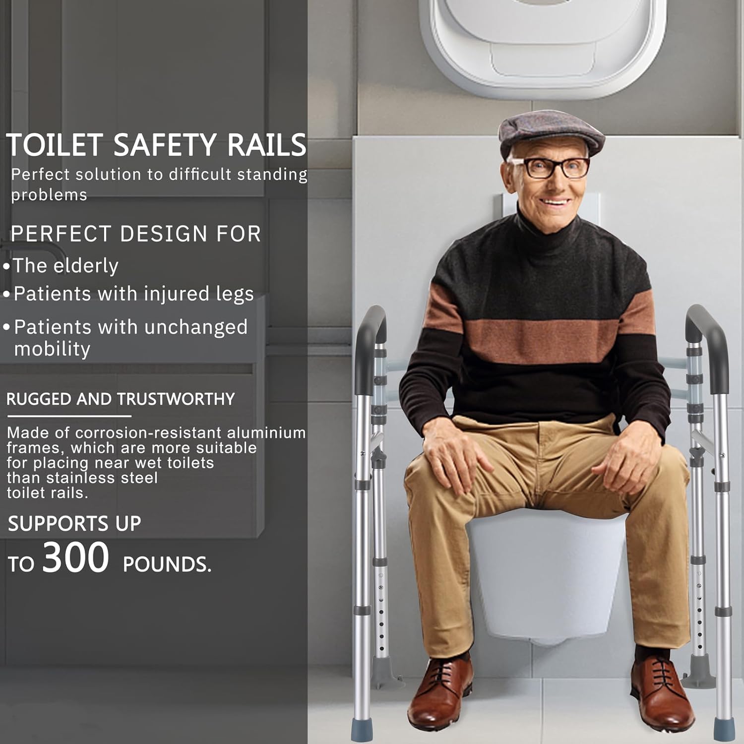 Thumbnail 4 de Lianjindun Toilet Safety Rails 300 lb 🚽