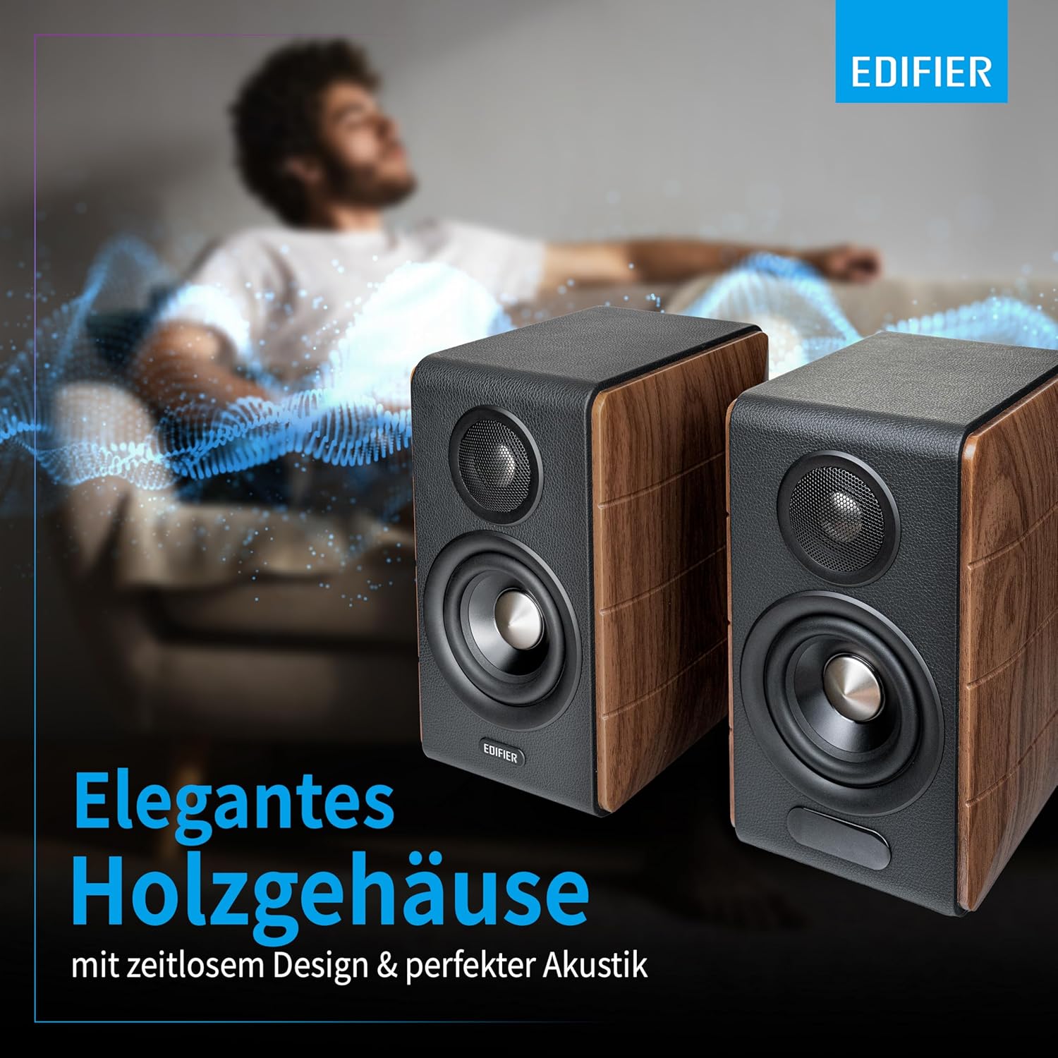 Thumbnail 5 de Edifier S880DBMKII aktive HiFi-Lautsprecher (Walnuss) mit LDAC, 88 W und Sub-Out