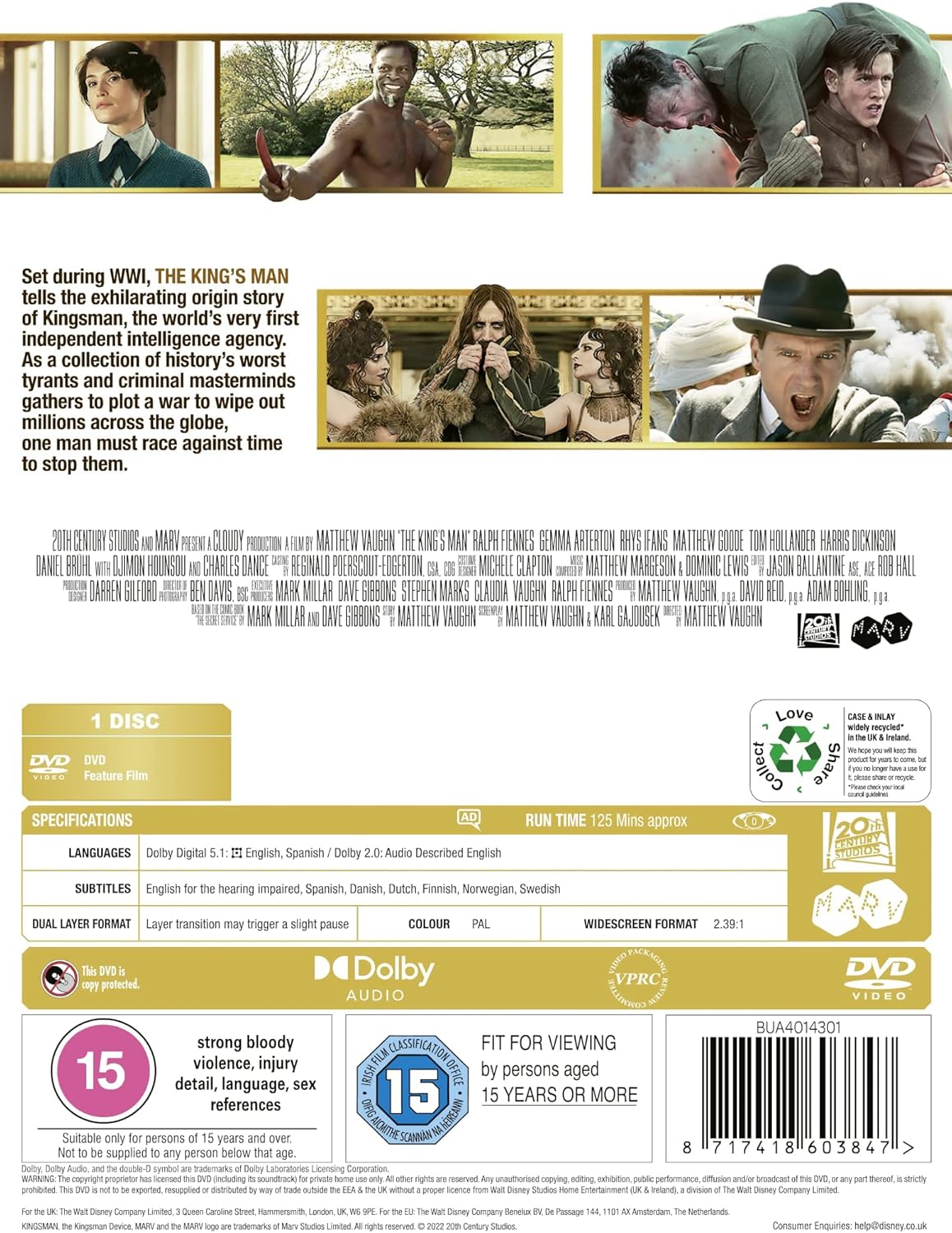 Thumbnail 2 de The King's Man DVD 📀