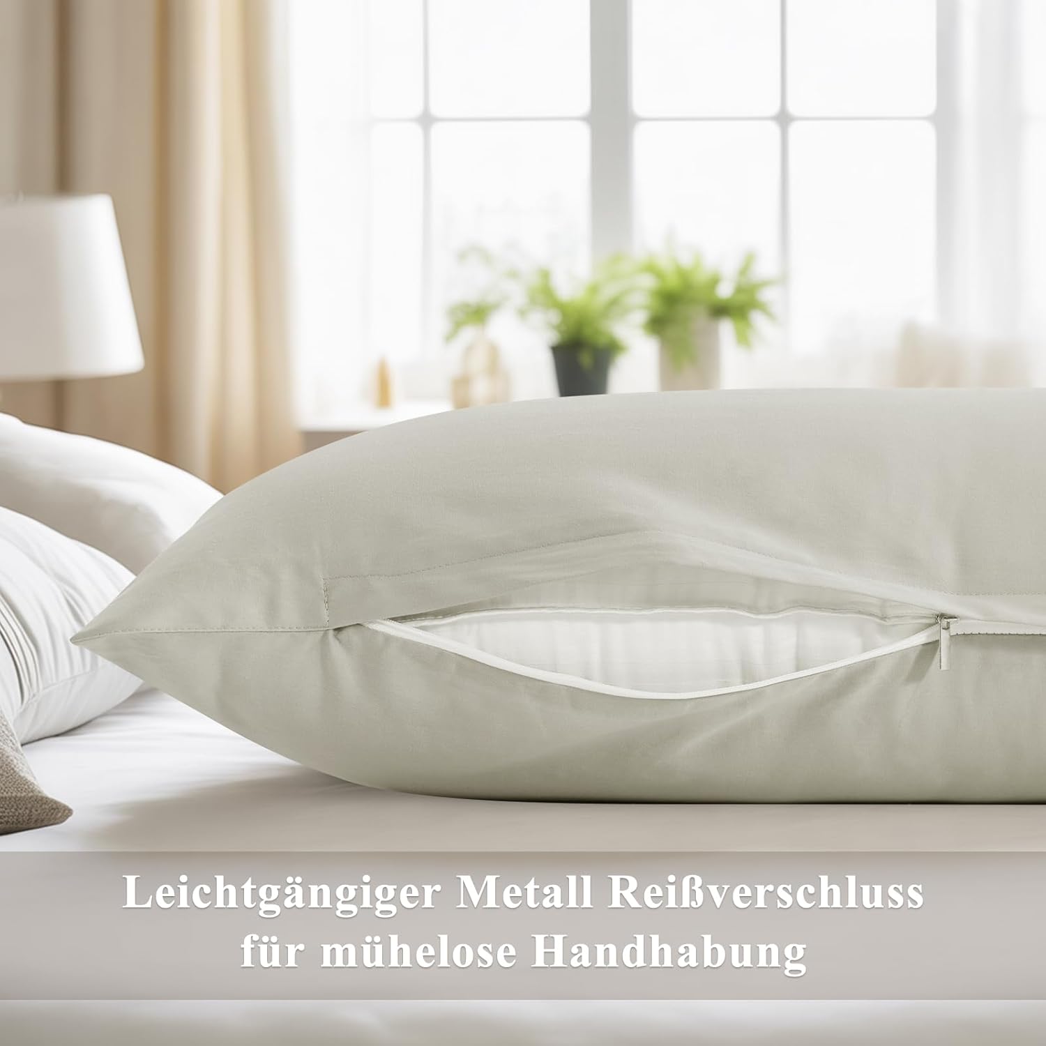 Thumbnail 5 de Aisbo Seitenschläferkissen Bezug 40x145 Baumwolle