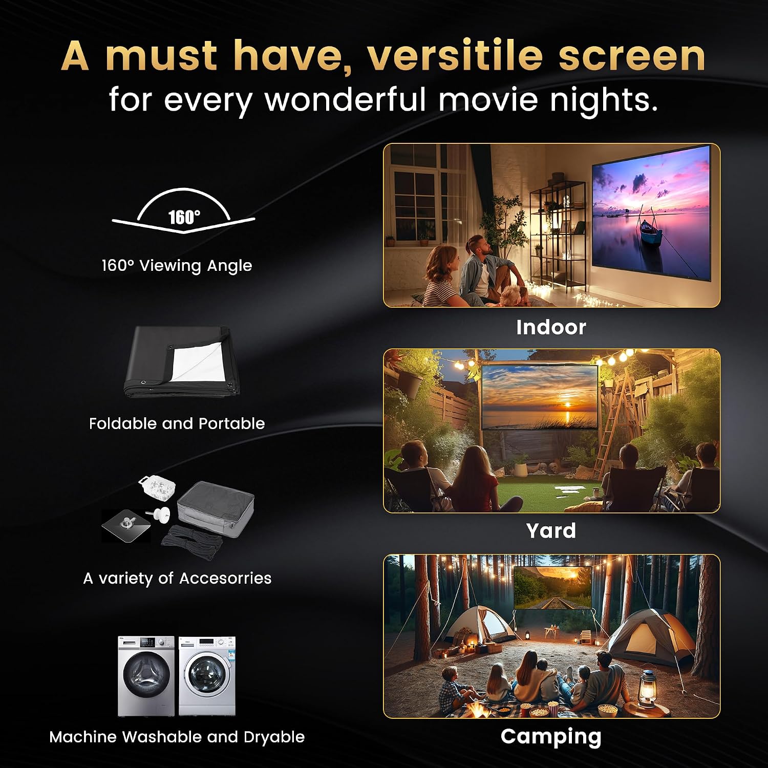 Detalle 2 de IOLIEO Projector Screen 120-inch