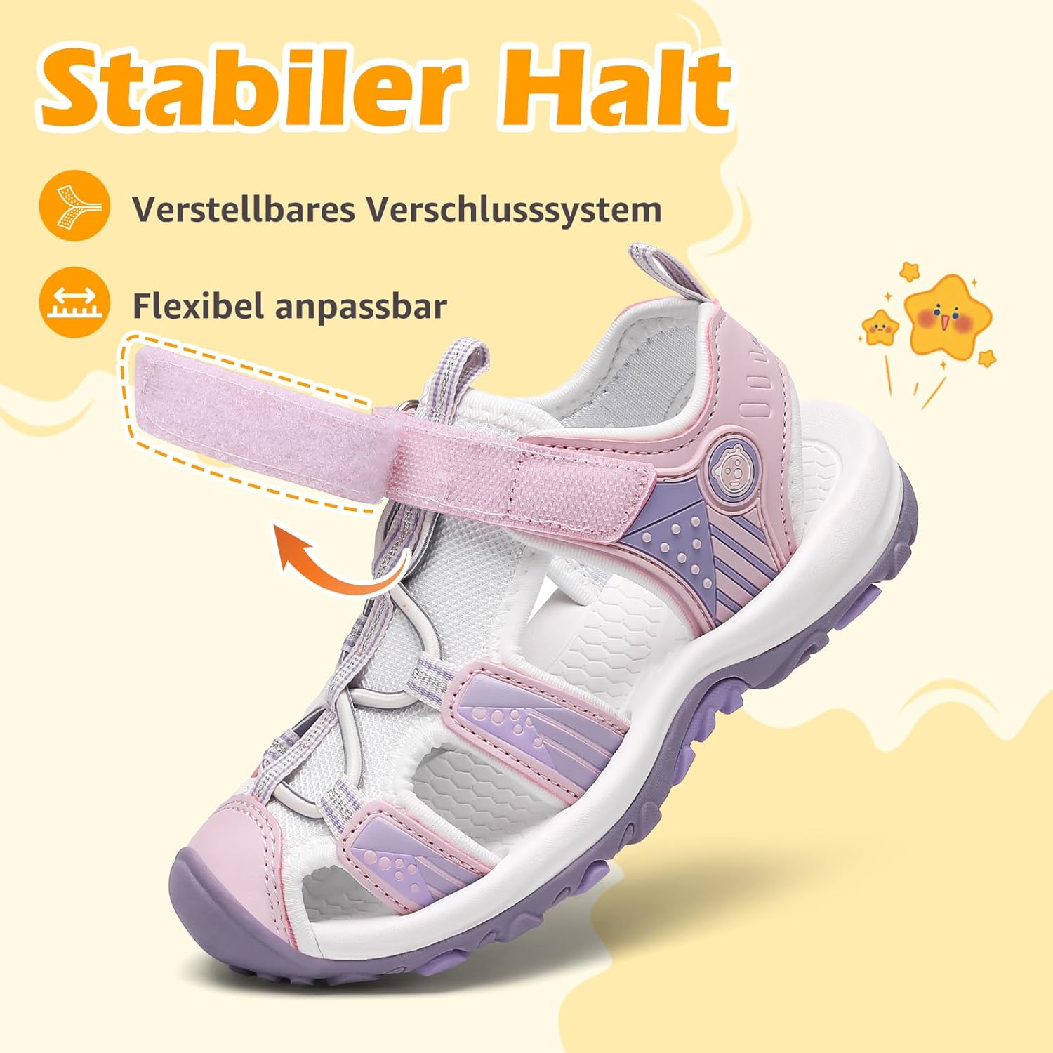 Thumbnail 4 de Mishansha Sandalen Mädchen Sommer – Geschlossene, atmungsaktive Outdoor-Sandalen (EU 25–38)